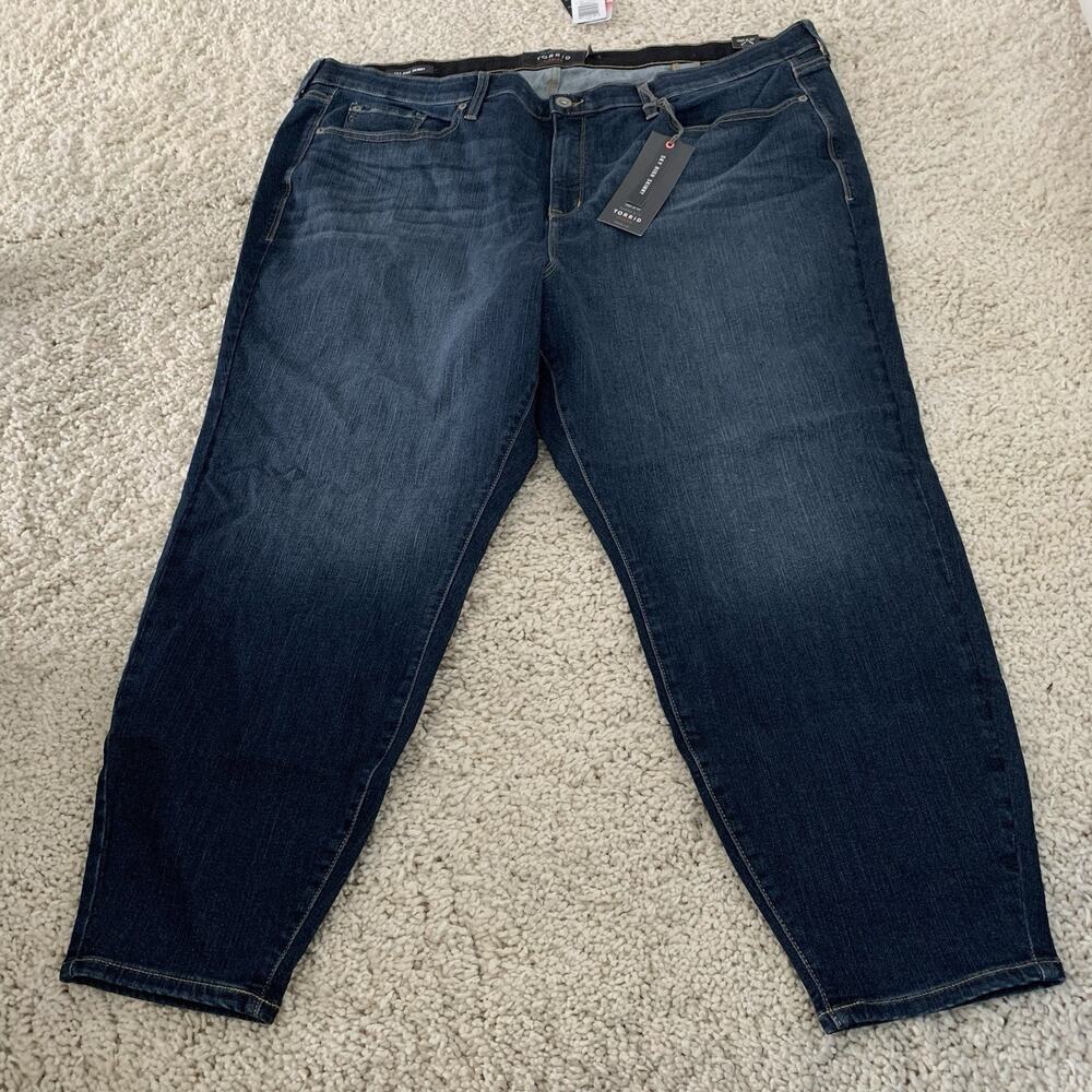 Torrid Premium Jeans Womens Sz 28S SKY HIGH SKINNY Denim Blue Dark Wash NEW - Picture 5 of 10